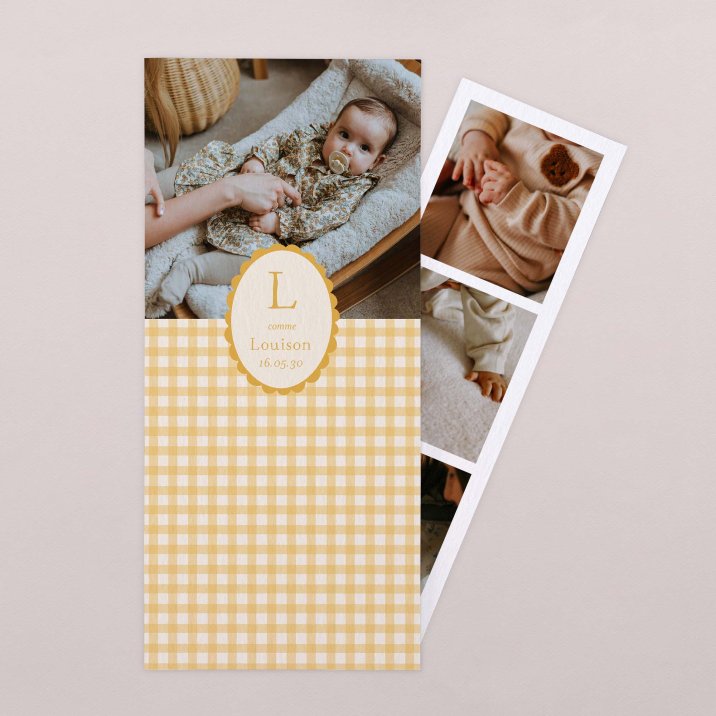 Joli vichy - moutarde