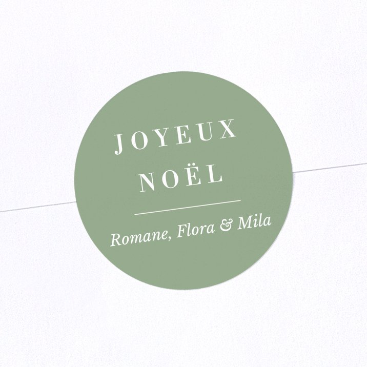 Sticker Noël Décoration vintage - feuillage de Noël