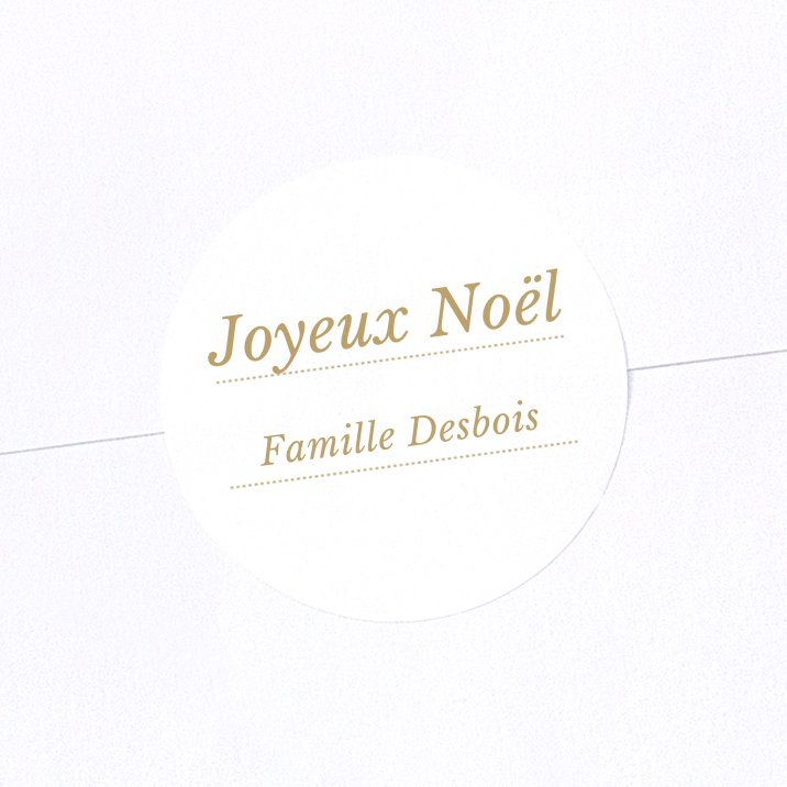 Sticker Noël Carte postale - or