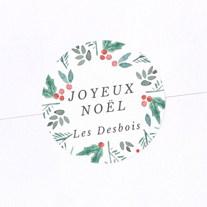 Sticker Noël Flocon aquarelle