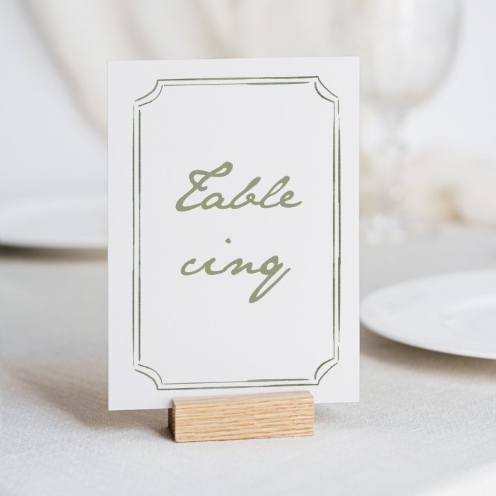 Numéro de table mariage Vérone