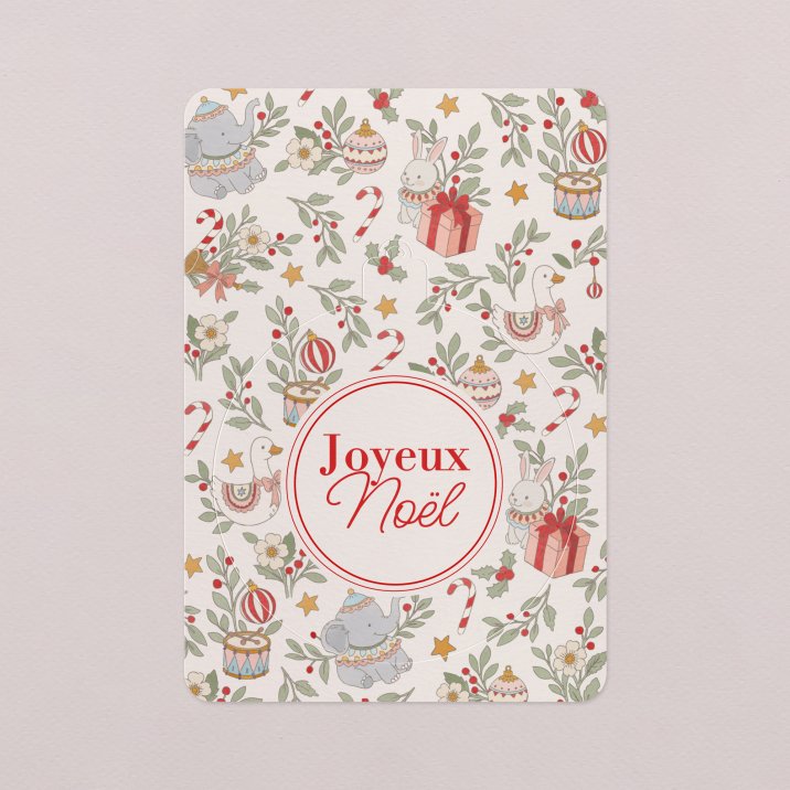 Carte de voeux Décoration ronde - baby Christmas