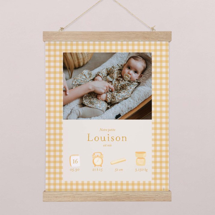 Joli vichy - moutarde