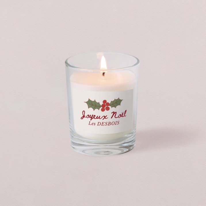 Petite bougie Noël Hotte de Noël