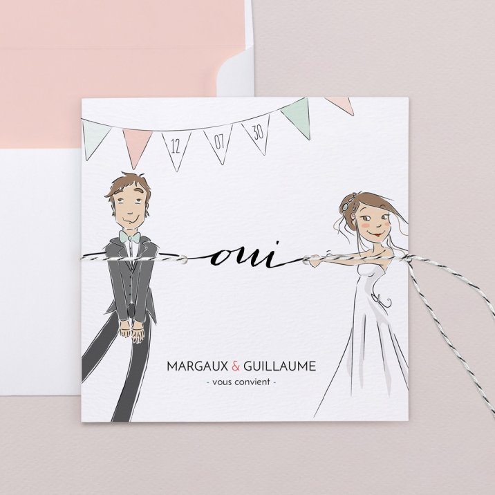 Carte d'invitation mariage : 291 modèles personnalisables