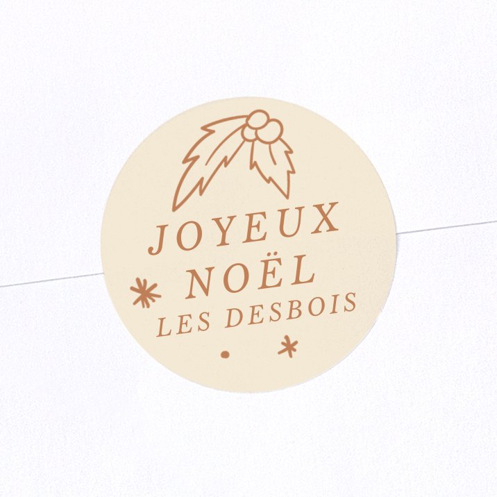 Sticker Noël Mon beau sapin - ivoire