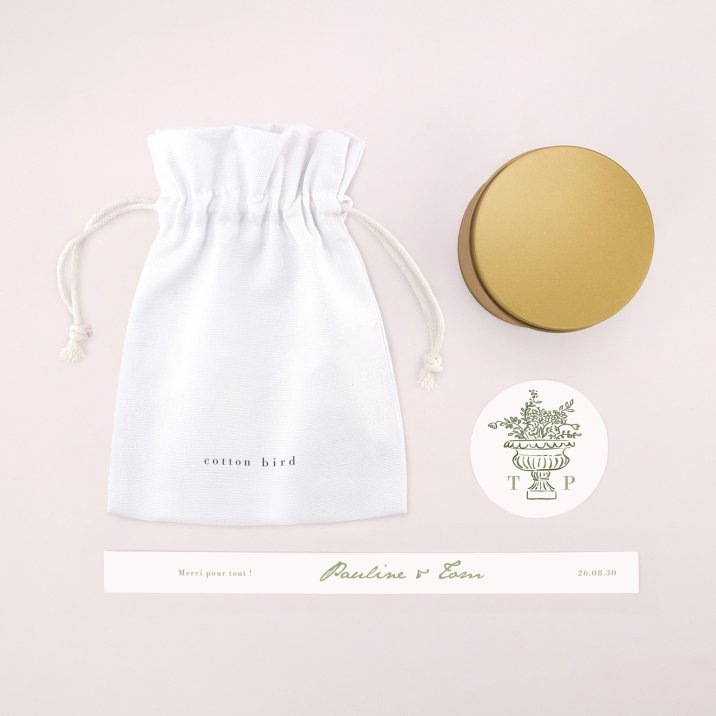 Bougie dorée mariage Vérone
