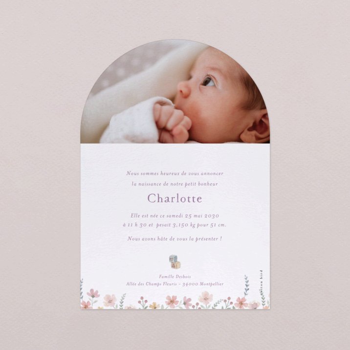 Faire-part naissance Violetta