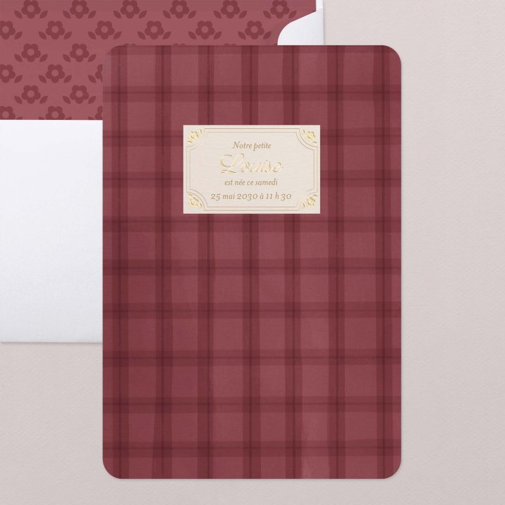Burgundy tartan