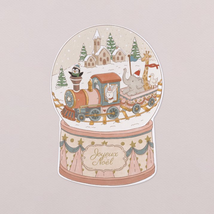 Carte de voeux Boule à neige - precious baby
