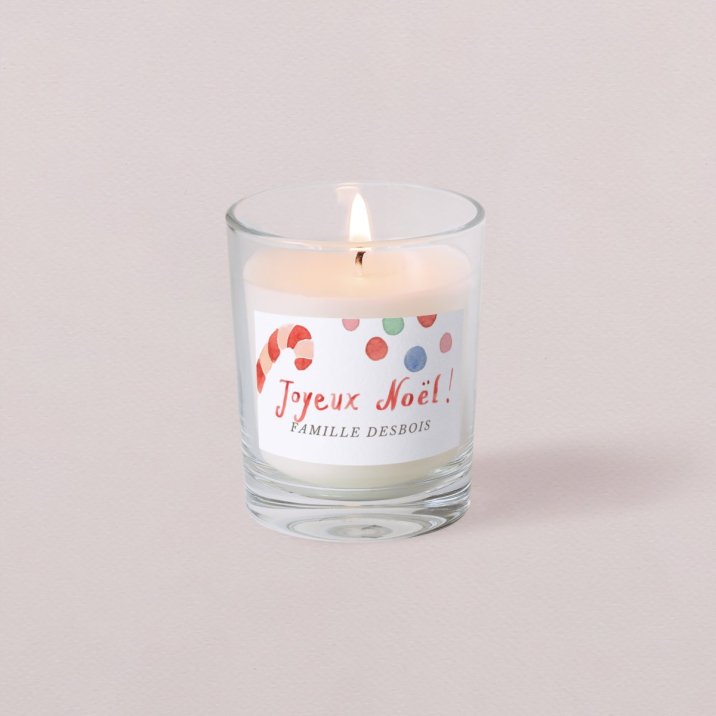Petite bougie Noël Sweet home