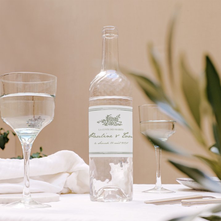 Etiquette bouteille mariage Vérone