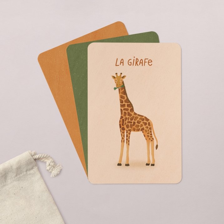 Cartes animaux de la savane