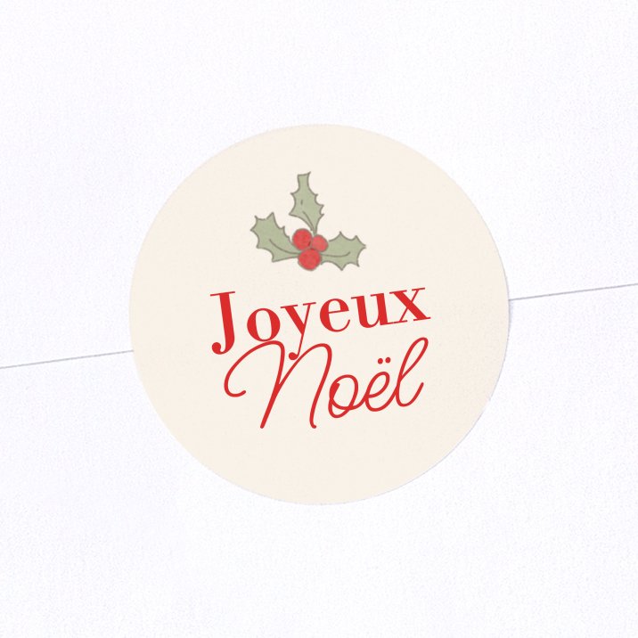 Sticker Noël Décoration ronde - baby Christmas