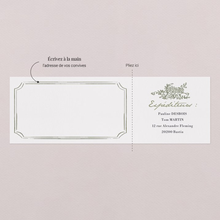 Etiquette adresse enveloppe mariage Vérone